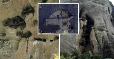 Các tu viện ‘lơ lửng’ trên vách đá giữa mây ngàn được các tu sỹ xây dựng cách đây 700 năm