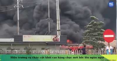 Kho điện máy ở Thái Nguyên bốc cháy dữ dội