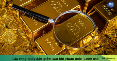 Giá vàng thế giới giảm nhẹ sau khi chạm mốc 3.000 usd