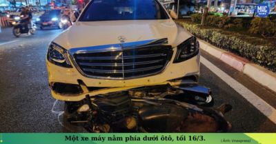 Tài xế nhầm chân ga: Mercedes tông loạt xe máy