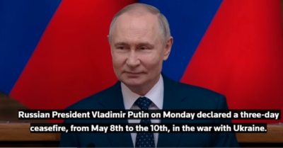 Putin tuyên bố ngừng bắn từ 8-10/5, Ukraine yêu cầu chấm dứt chiến sự ngay lập tức
