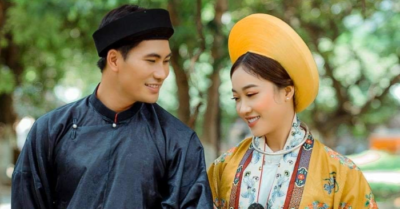 Áo dài khăn đóng – Sự giao hòa giữa truyền thống và trang trọng