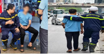 Giải cứu thành công nam thanh niên ngồi trên lan can cầu vượt ở Hà Nội: Hành động kịp thời ngăn thảm kịch