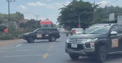 Công an làm rõ vụ đoàn xe doanh nhân chặn ngang Quốc lộ 20 để di chuyển qua đường