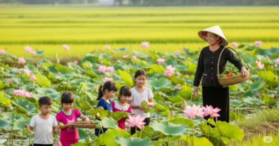 Mùa sen nở quê tôi