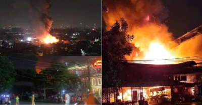 Nhà hàng bốc cháy dữ dội ở Bình Dương, hàng chục người kịp thời tháo chạy