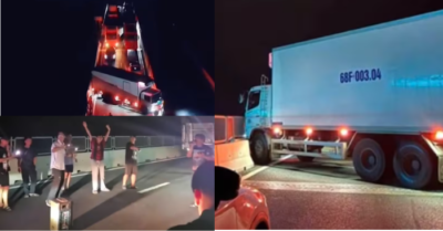 Tắc cao tốc Vĩnh Hảo – Phan Thiết, tài xế mang loa ra hát karaoke giữa đêm