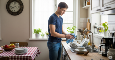Vợ giúp chồng rửa bát – Một ngày vĩ đại trong… tưởng tượng