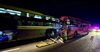 Hai xe khách tông nhau kinh hoàng trên cao tốc Vĩnh Hảo – Phan Thiết, 3 người thiệt mạng