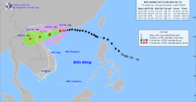 Tâm bão số 3 cách 275km, giật cấp 11, cảnh báo mưa lớn miền Bắc