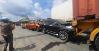 Tai nạn liên hoàn Quốc lộ 1 tại Lạng Sơn: 5 xe hư hỏng, giao thông ách tắc cục bộ.