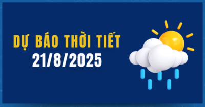 Dự báo thời tiết ngày 21/8/2025: miền Bắc nắng gián đoạn, cảnh báo mưa dông