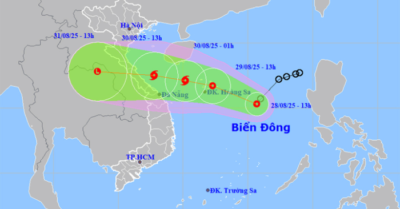 Biển Đông có thể xuất hiện bão số 6, miền Bắc và miền Trung mưa lớn từ 29/8