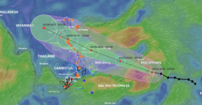Bão Bualoi tăng tốc: Nguy cơ mưa lớn