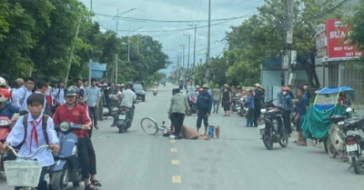 Xót xa nam sinh 11 tuổi ở Hải Phòng bị ô tô tông tử vong