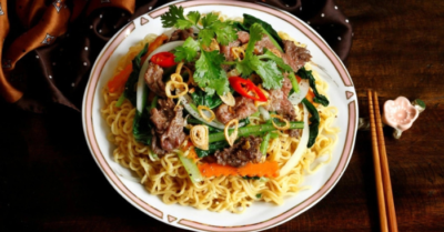 Mì xào ít dầu mỡ với mẹo không chần nước sôi