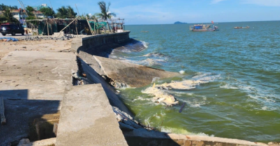 Kè chắn sóng 143 tỷ đồng ở Thanh Hóa hư hỏng nặng sau bão số 5