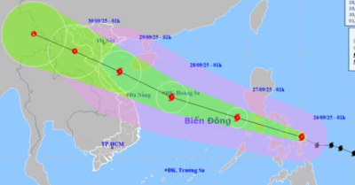 Bão Bualoi dự báo mạnh cấp 13 ở Biển Đông