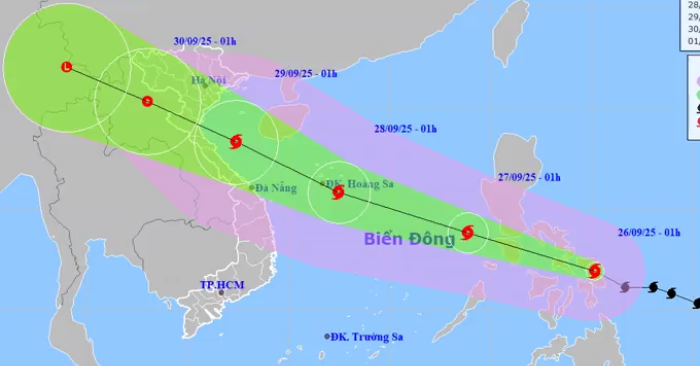 Bão Bualoi đe dọa miền Trung với cấp 13