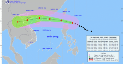 Siêu bão Ragasa giật cấp 17, hướng về Biển Đông