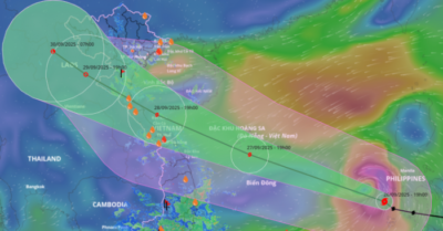Bão số 10 Bualoi sắp đổ bộ đất liền