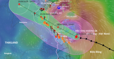 Bão Bualoi mạnh cấp 12 áp sát Quảng Trị – Đà Nẵng, cảnh báo rủi ro thiên tai cấp 4