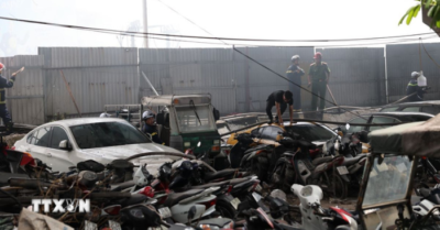 Cầu Vĩnh Tuy “chữa vết thương” sau hỏa hoạn