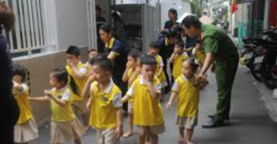 Đà Nẵng diễn tập phòng cháy chữa cháy và cứu nạn cứu hộ tại trường mầm non