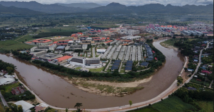 Trung tâm KK Park ở biên giới Myanmar với Thái Lan. Ảnh: Guardian