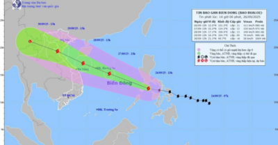 Bão Bualoi di chuyển cực nhanh 30 km/giờ, chuẩn bị vào Biển Đông