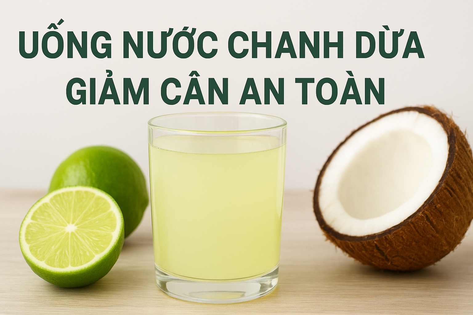 Uống nước chanh dừa giúp giảm cân an toàn