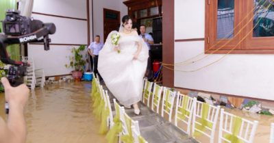 Hậu trường quay phim cưới giữa mùa lũ