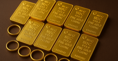 Giá vàng trong nước tăng chậm, chỉ đạt gần một nửa so với thế giới