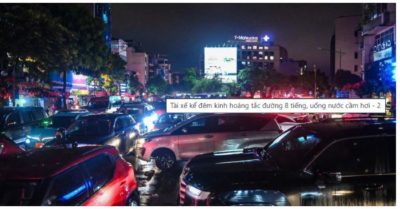 Tài xế kể đêm kinh hoàng tắc đường 8 tiếng, uống nước cầm hơi