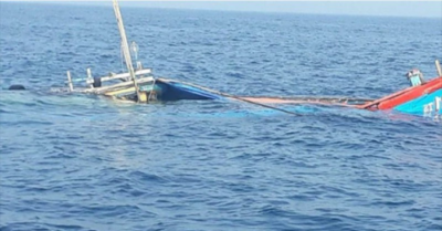 Tàu hàng va chạm tàu cá ở cửa biển Thuận An, một ngư dân mất tích