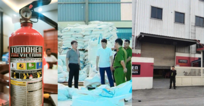 Đường dây sản xuất bình chữa cháy giả: Bắt 2 anh em lãnh đạo Công ty Tomoken
