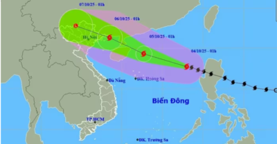 Bão số 11 giật cấp 14 trên Biển Đông, hướng vào Bắc Bộ