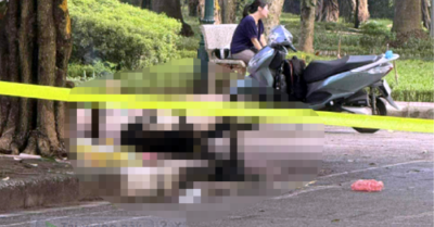 Người đàn ông nghi tự thiêu giữa công viên Hà Nội