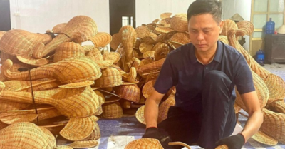 Làng nghề đan cỏ tế ở Lưu Thượng