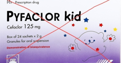 Thu hồi khẩn lô thuốc kháng sinh Pyfaclor Kid không đạt chất lượng