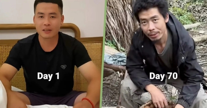 Người đàn ông sinh tồn trong rừng