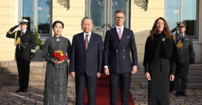 Tổng Bí thư Tô Lâm và Phu nhân được đón trọng thể tại Phủ Tổng thống Phần Lan