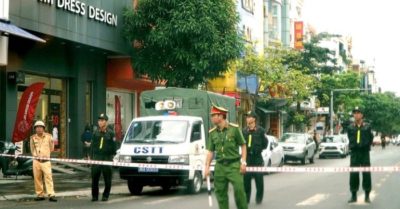 Cảnh sát phong tỏa đường Lê Hoàn, kiểm tra một số tiệm vàng ở Thanh Hóa