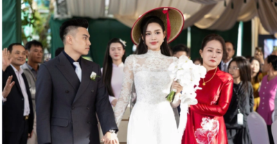 Lễ rước dâu Đỗ Thị Hà và nghi thức trao nón