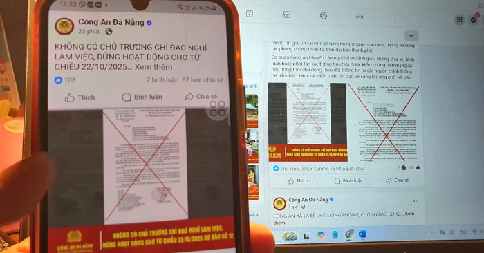 Tin giả về bão số 12 khiến Đà Nẵng phải lên tiếng cảnh báo