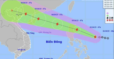 Áp thấp nhiệt đới mạnh lên thành bão Matmo, hướng vào Biển Đông
