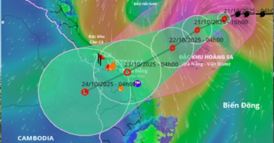 Bão số 12 Fengshen gặp không khí lạnh, mưa lớn tới 900 mm ở miền Trung