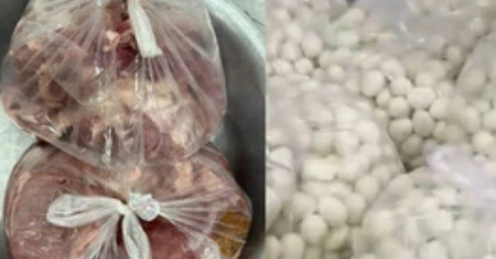 thịt ôi trứng hỏng vào trường học