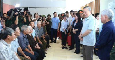 Tổng Bí thư Tô Lâm kiểm tra công tác khắc phục hậu quả bão lụt tại Thái Nguyên