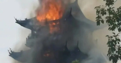 Chùa Vĩnh Thanh bị cháy: Di tích 1.500 năm tuổi mất mái chính điện